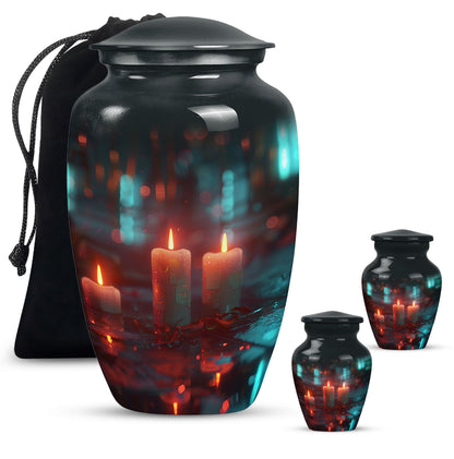 Personalized Candle Cremation Urn for Human Ashes - 10-inch, 200 cu in - Yatskia