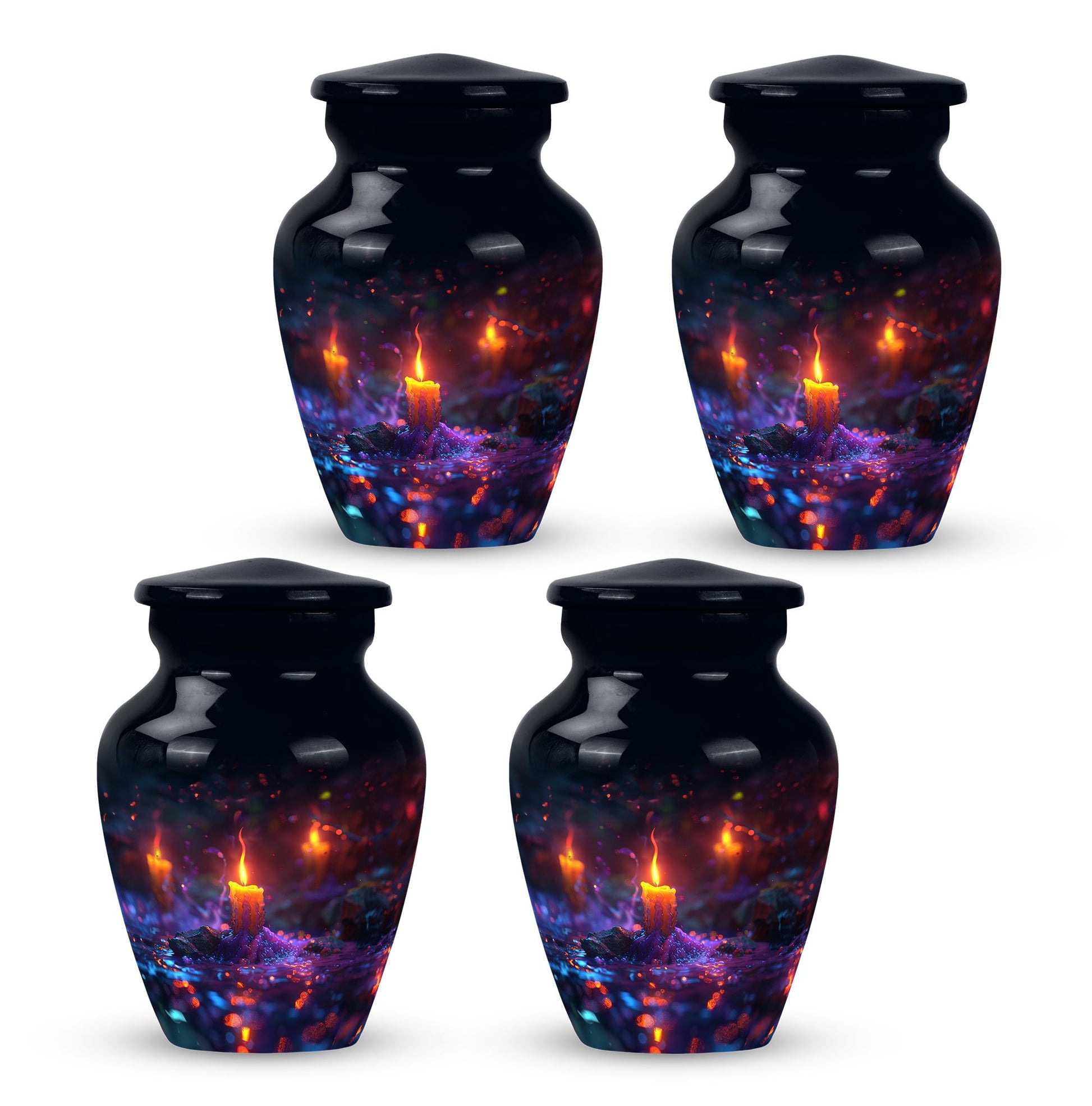 Mystically Glowing Candle Urns - Large Memorial Urns For Ashes