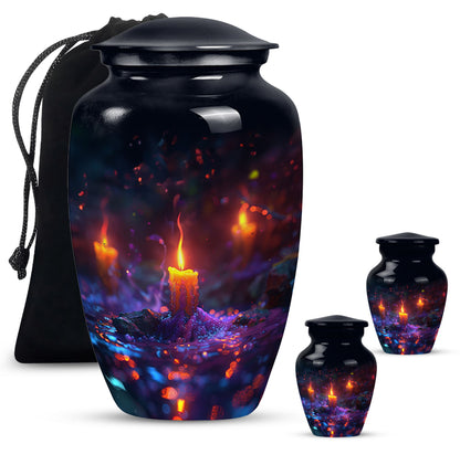 Personalized Candle Memorial Urn for Human Ashes - 10-inch, 200 cu in - Yatskia
