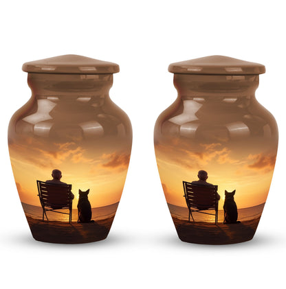 Personalized Pet Cremation Urn for Pet Ashes - 10-inch, 200 cu in - Yatskia