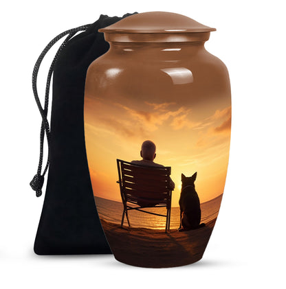 Personalized Pet Cremation Urn for Pet Ashes - 10-inch, 200 cu in - Yatskia