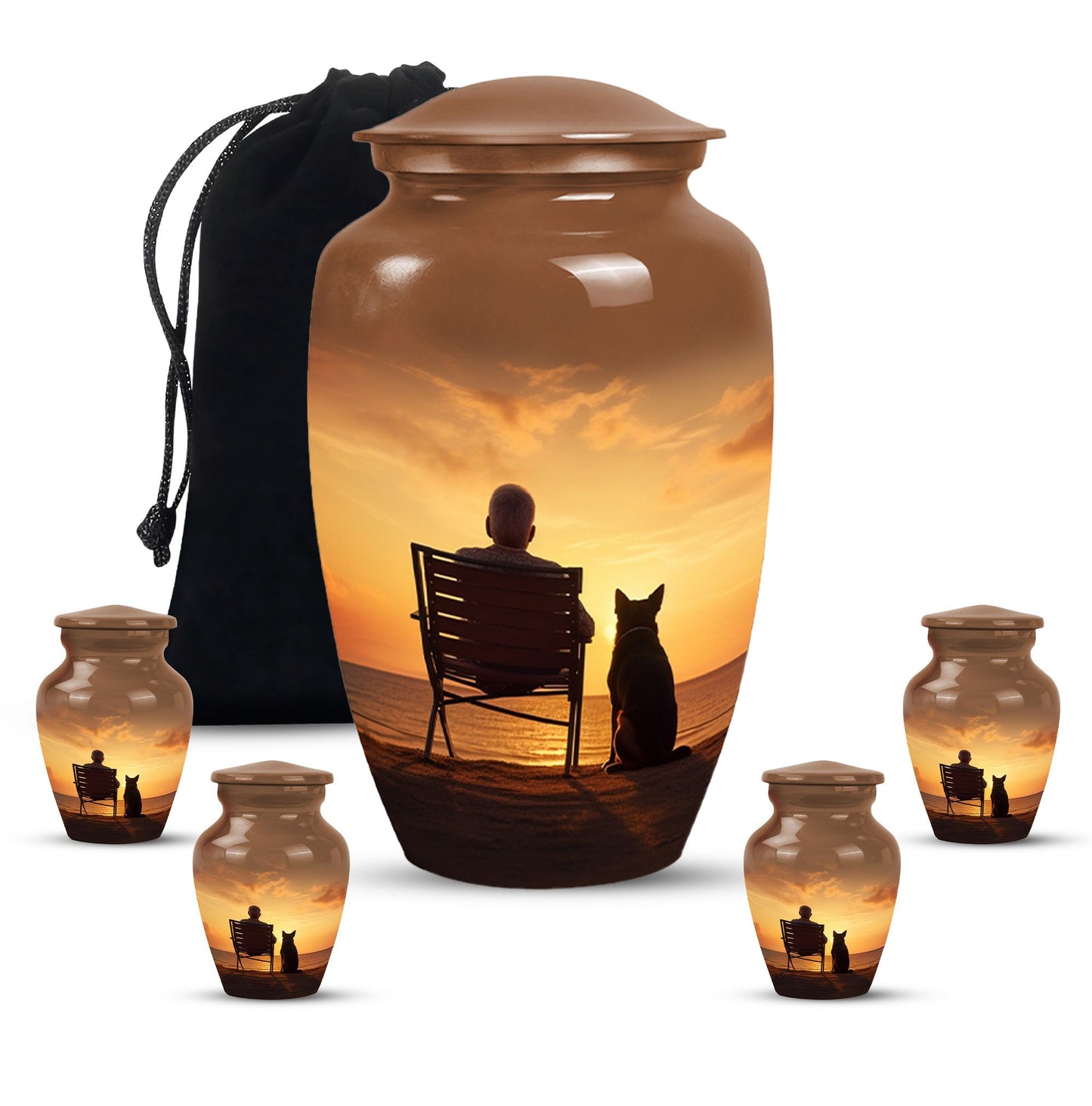 Personalized Pet Cremation Urn for Pet Ashes - 10-inch, 200 cu in - Yatskia
