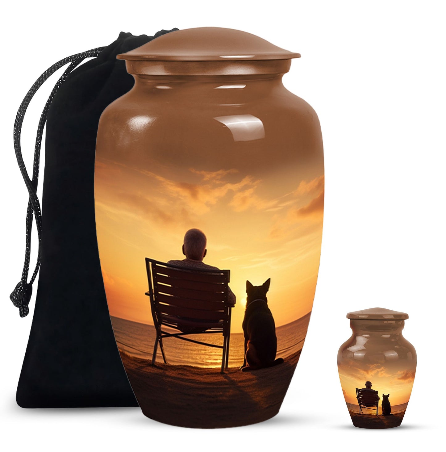 Personalized Pet Cremation Urn for Pet Ashes - 10-inch, 200 cu in - Yatskia