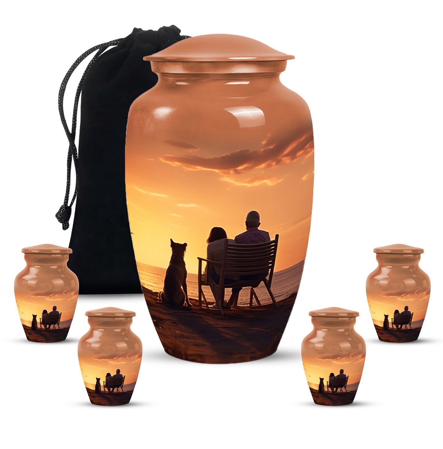 Personalized Pet Keepsake Urn for Pet Ashes - 10-inch, 200 cu in - Yatskia