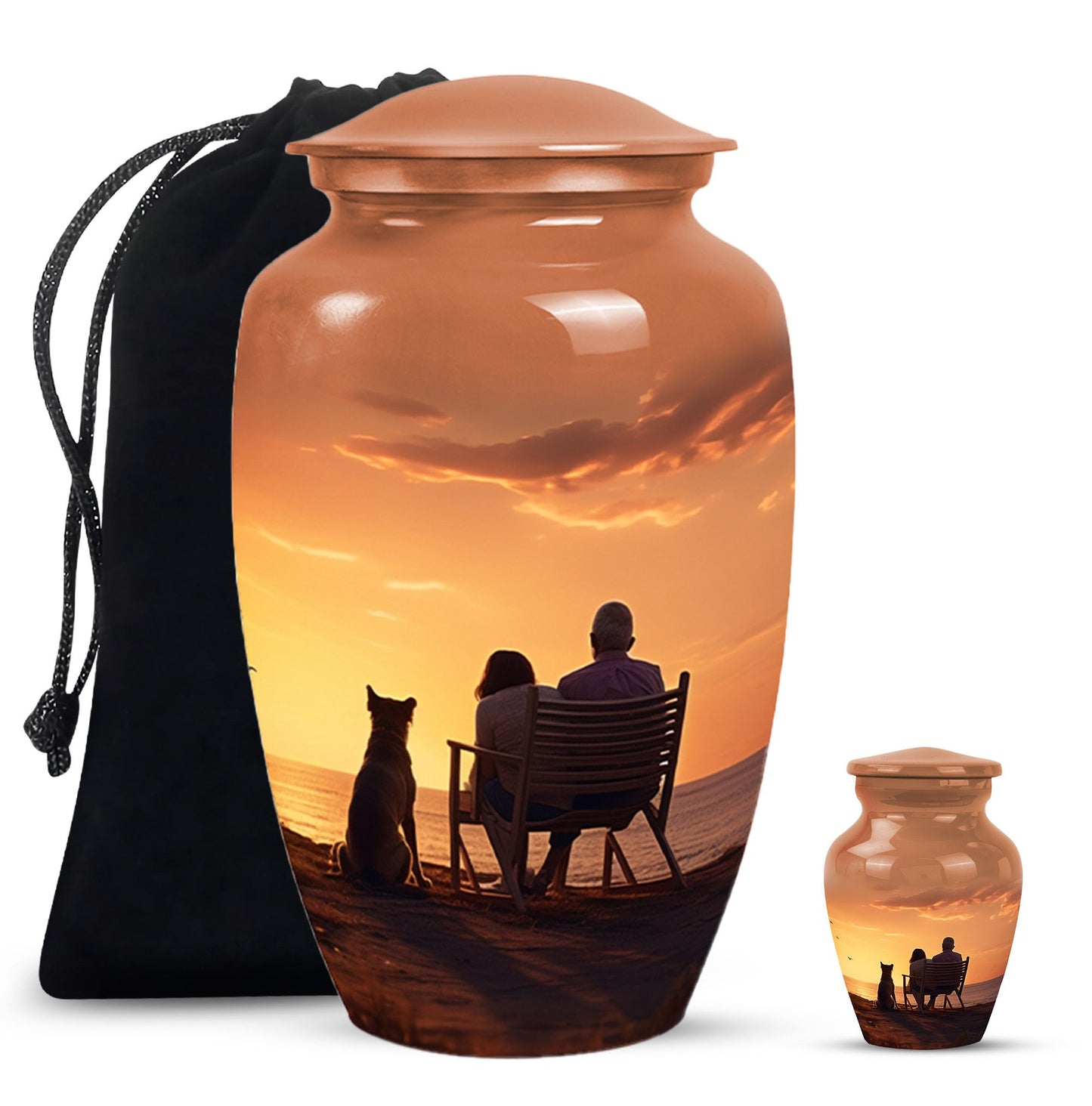 Personalized Pet Keepsake Urn for Pet Ashes - 10-inch, 200 cu in - Yatskia