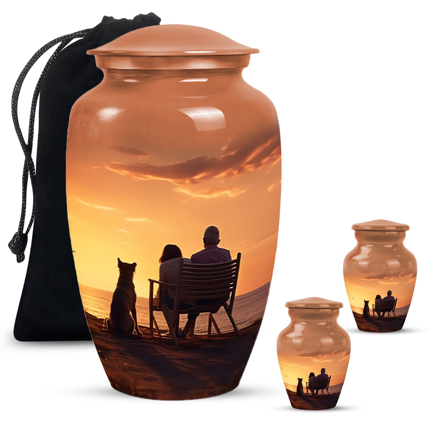 Personalized Pet Keepsake Urn for Pet Ashes - 10-inch, 200 cu in - Yatskia