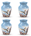 White Flying Dove Funeral Urn - A Tribute To Loved Ones Ashes