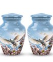 White Flying Dove Funeral Urn - A Tribute To Loved Ones Ashes