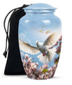 White Flying Dove Funeral Urn - A Tribute To Loved Ones Ashes