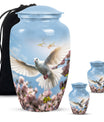 White Flying Dove Funeral Urn - A Tribute To Loved Ones Ashes
