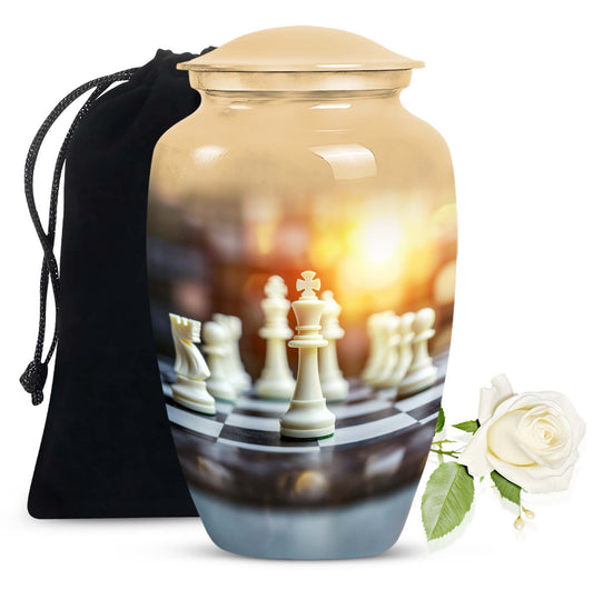 Chess Urn For Ashes For Women Memorial, Funeral Cremation Urn