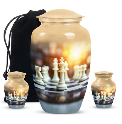 10-inch Chess themed classic urn