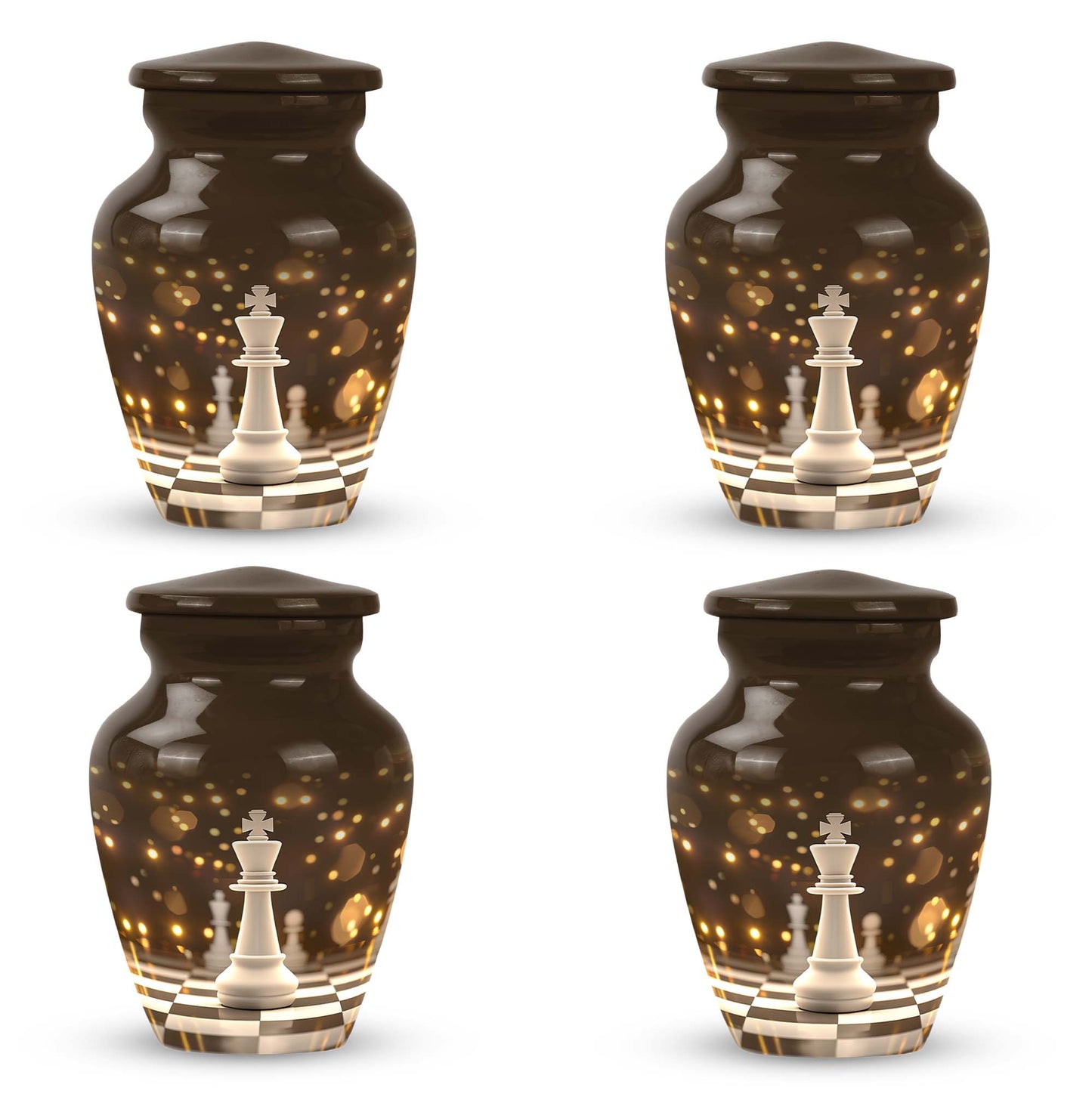 Personalized Chess Memorial Urn for Human Ashes - 10-inch, 200 cu in - Yatskia