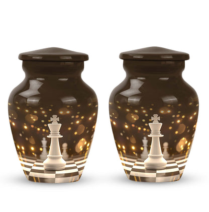 Personalized Chess Memorial Urn for Human Ashes - 10-inch, 200 cu in - Yatskia