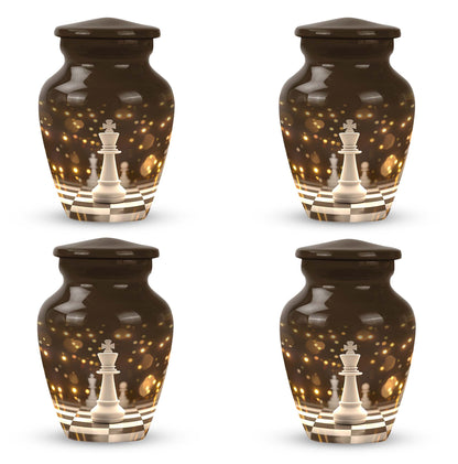 Classic Chess-themed urn.