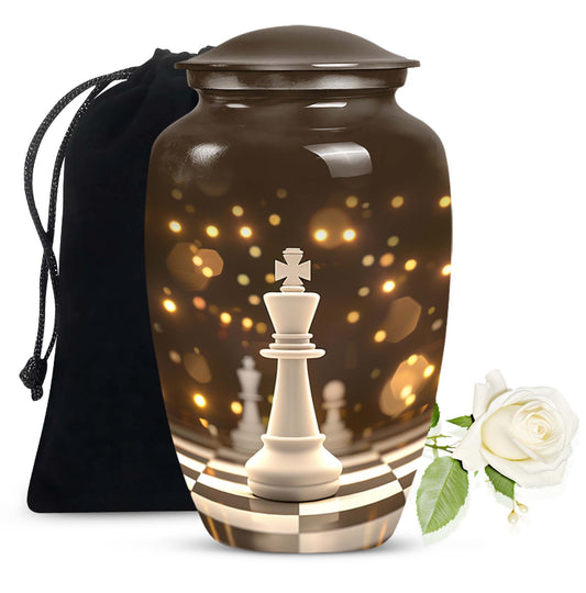 Chess Urns For Human Ashes Medium Size Memorial, Funeral Shape Urn