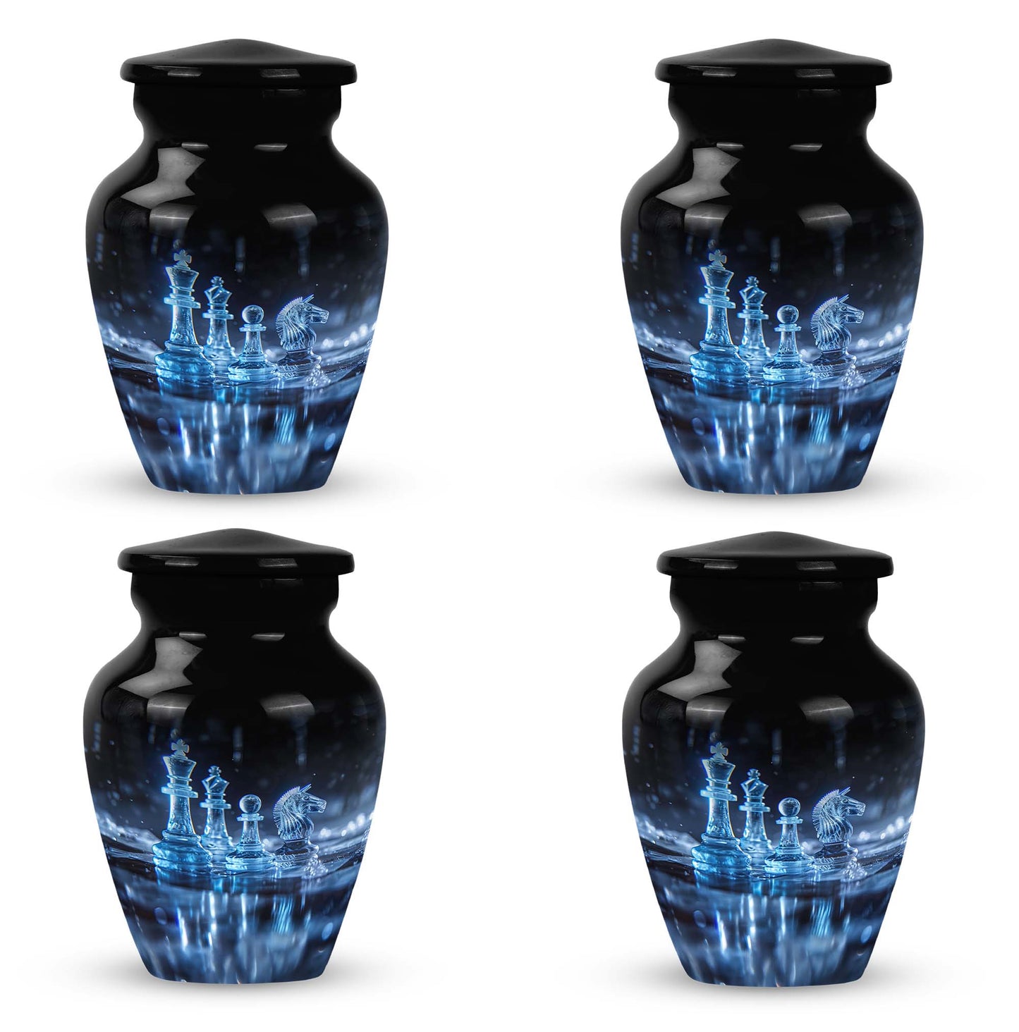 Personalized Chess Cremation Urn for Human Ashes - 10-inch, 200 cu in - Yatskia
