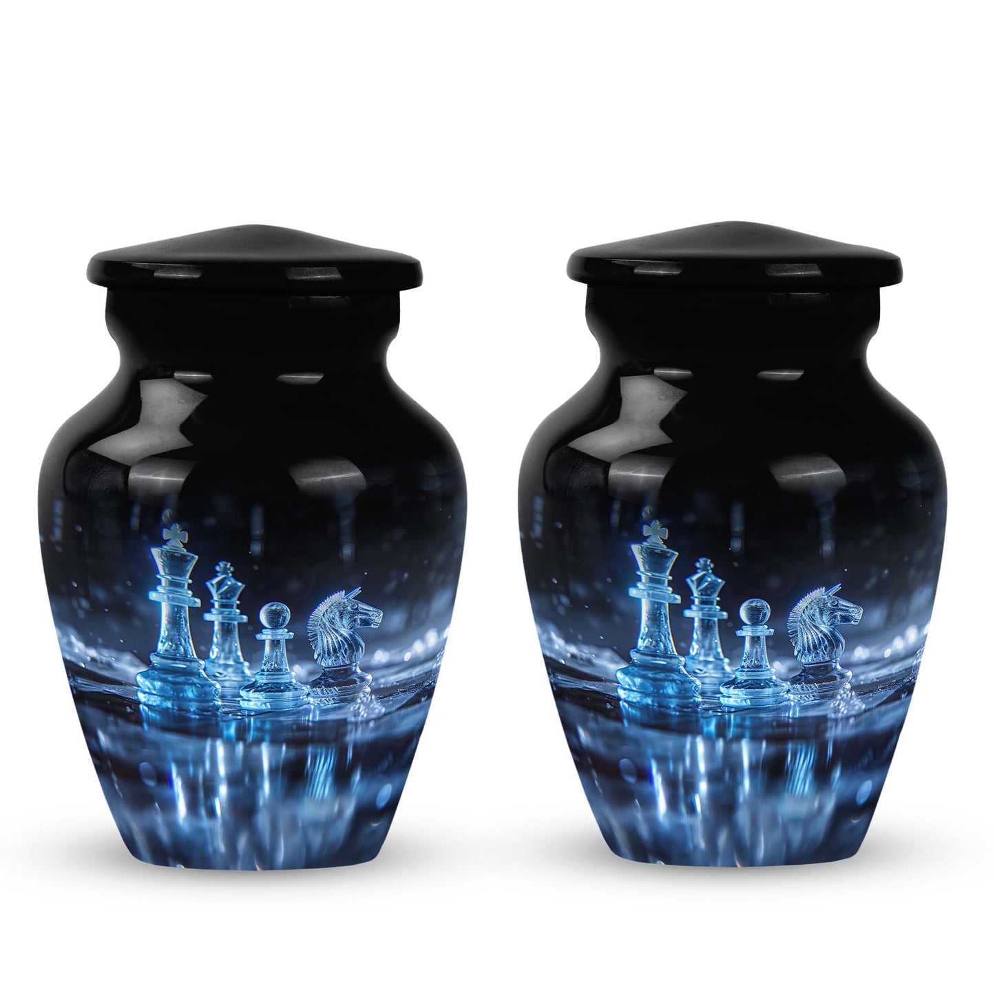 Personalized Chess Cremation Urn for Human Ashes - 10-inch, 200 cu in - Yatskia
