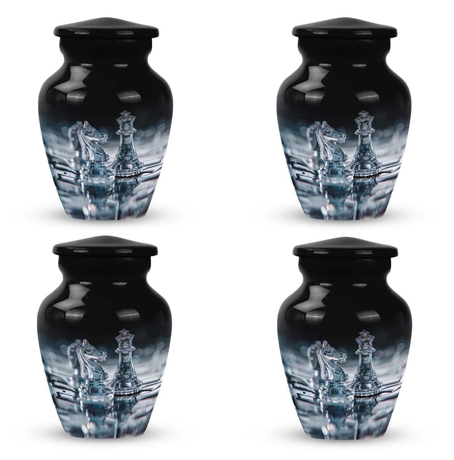 Personalized Chess Keepsake Urn for Human Ashes - 3-inch, 200 cu in - Yatskia