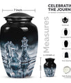 10-inch chess themed classic urn for women's ashes, 