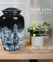 10-inch chess themed classic urn for women's ashes, 