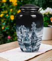 10-inch chess themed classic urn for women's ashes, 