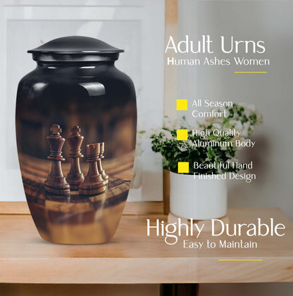 10-inch Chess-themed Classic Urn