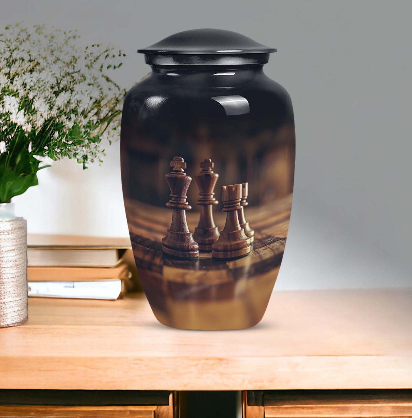 10-inch Chess-themed Classic Urn
