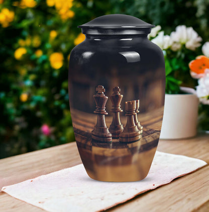 10-inch Chess-themed Classic Urn
