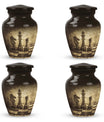 chess-themed aluminum cremation urn,