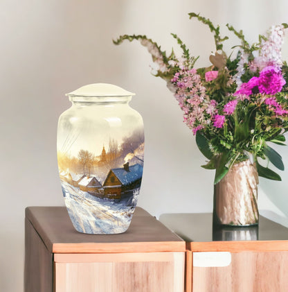 10-inch Snowflakes Urn