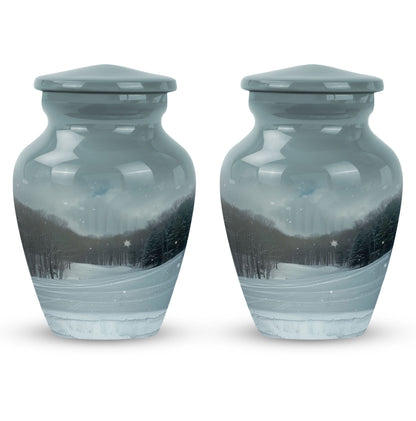 Classic 10-inch Snowflakes Urn for cremation ashes