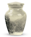 Snowflakes Urn For Ashes Female Memorial, Funeral Shape Urn