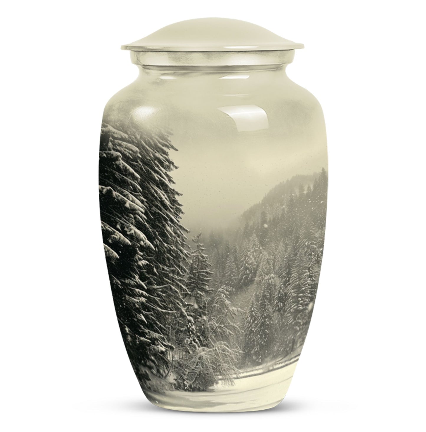 10-inch classic Snowflakes Urn