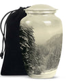 Snowflakes Urn For Ashes Female Memorial, Funeral Shape Urn