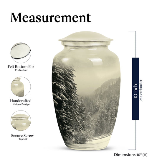 10-inch classic Snowflakes Urn