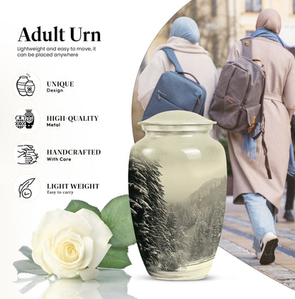 10-inch classic Snowflakes Urn