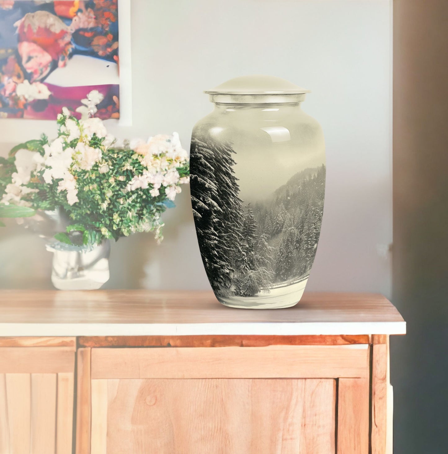 10-inch classic Snowflakes Urn