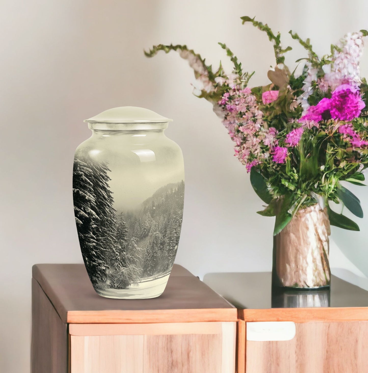 10-inch classic Snowflakes Urn