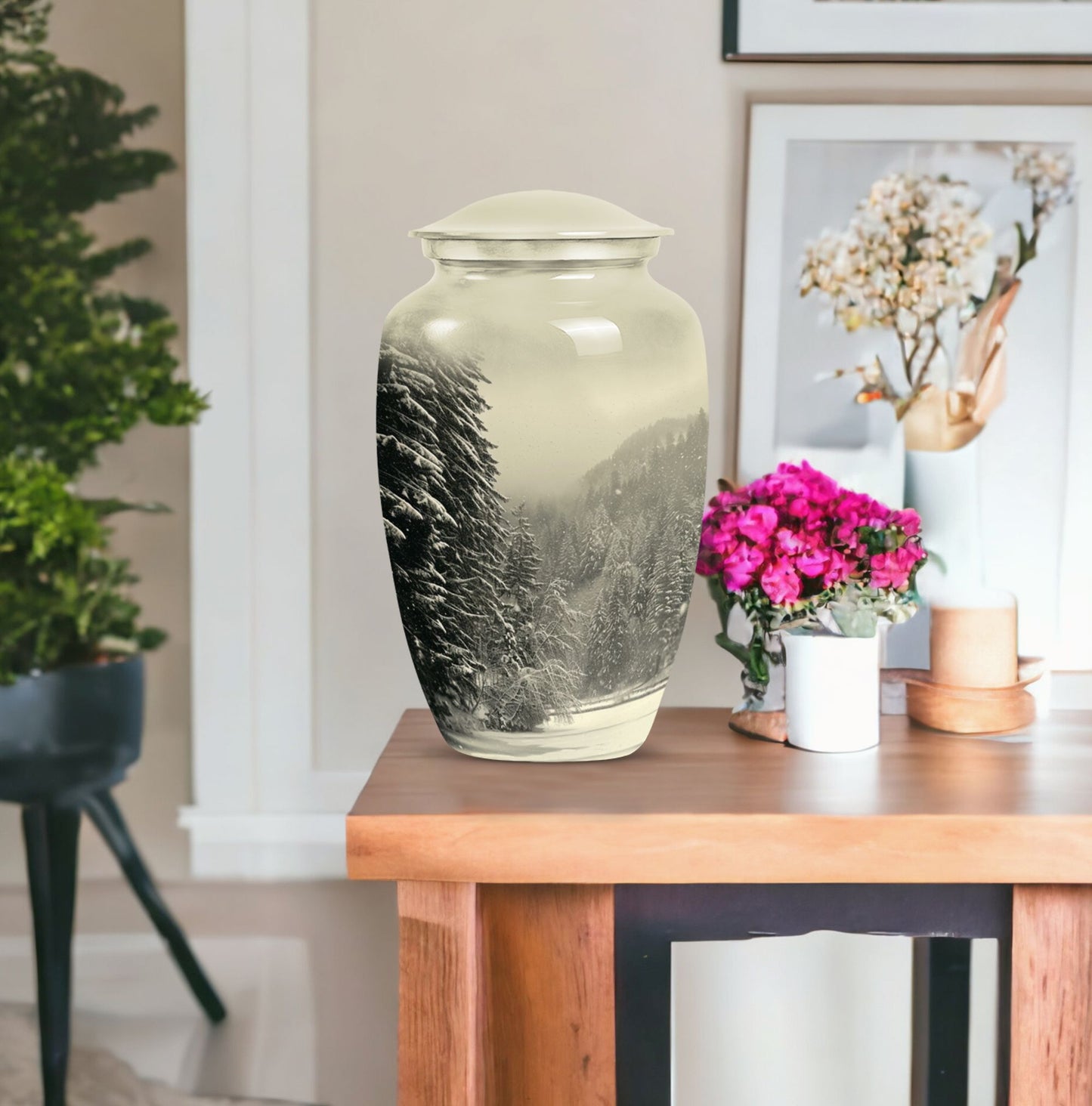 10-inch classic Snowflakes Urn