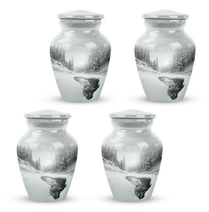 Personalized Winter Cremation Urn for Human Ashes - 10-inch, 200 cu in - Yatskia
