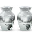 Snowflakes Urn For Ashes Memorial, Funeral Cremation Urn For Ashes