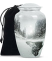 Snowflakes Urn For Ashes Memorial, Funeral Cremation Urn For Ashes