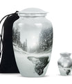 Snowflakes Urn For Ashes Memorial, Funeral Cremation Urn For Ashes