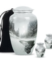 Snowflakes Urn For Ashes Memorial, Funeral Cremation Urn For Ashes