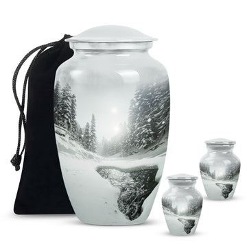 Large Urn With 2 Keepsake Urn