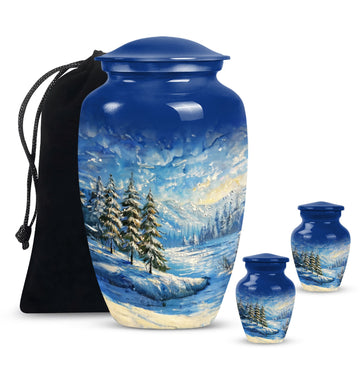 Large Urn With 2 Keepsake Urn