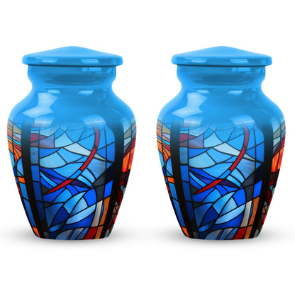Stained glass urn for female ashes