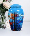 Stained glass urn for female ashes