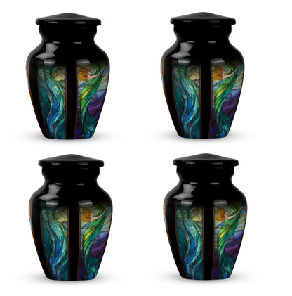 Glass Stained Glass Memorial Urn for Human Ashes - 10-inch, 200 cu in - Yatskia